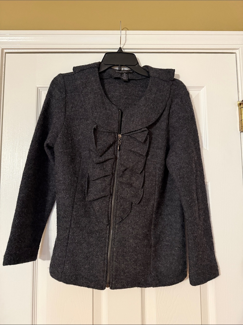 Women’s Elena Solano Ruffle Front Zip sweater PM